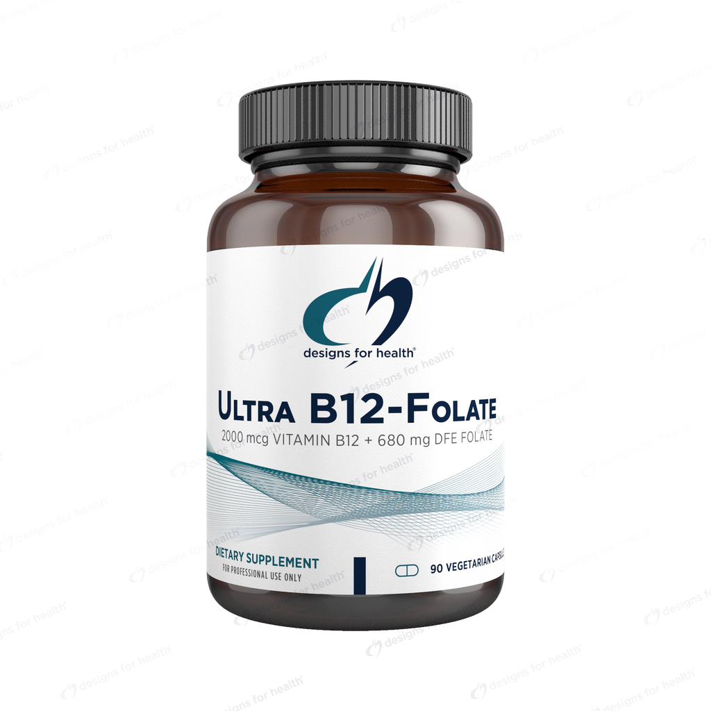 Ultra B12-Folate by Designs for Health - 90 Vegetarian Capsules
