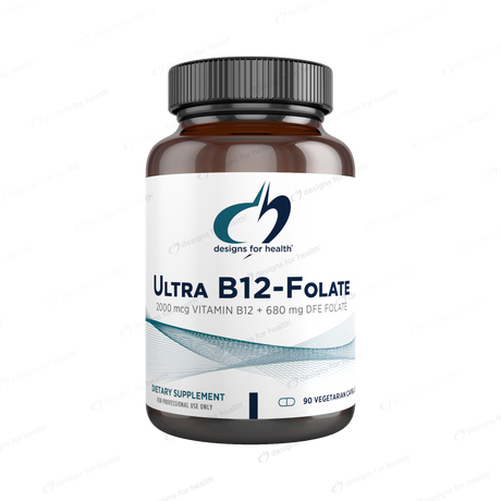 Ultra B12-Folate by Designs for Health - 90 Vegetarian Capsules